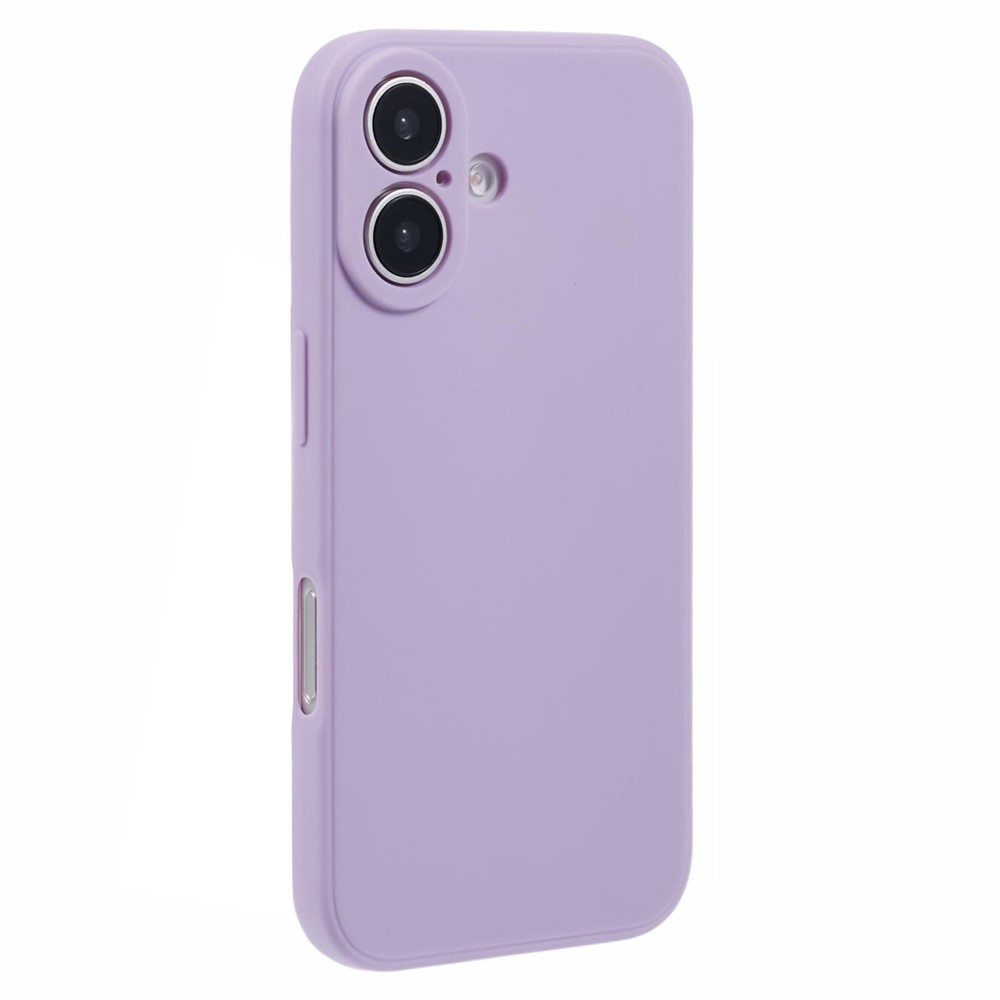 Bulk Purchasing For iPhone 16 Plus Case Straight Edge Soft TPU Matte Phone Back Cover - Purple