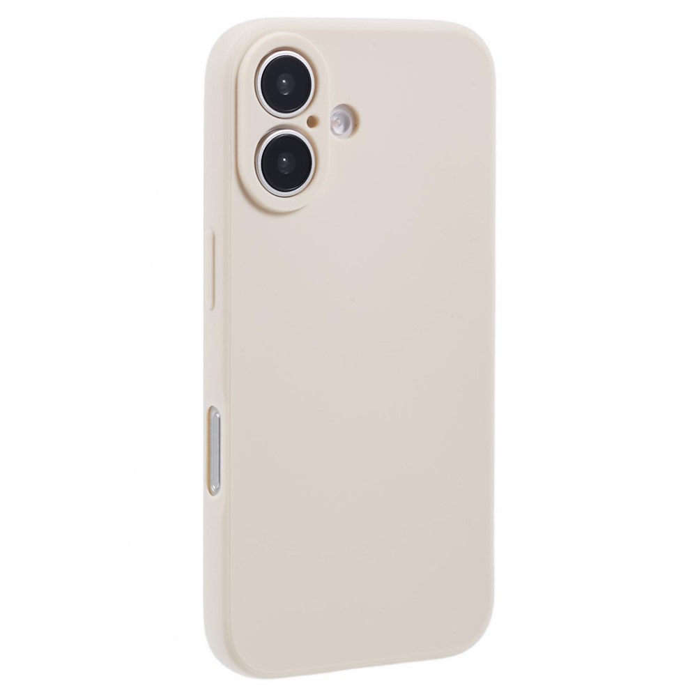 Bulk Purchasing For iPhone 16 Plus Case Straight Edge Soft TPU Matte Phone Back Cover - Antique White