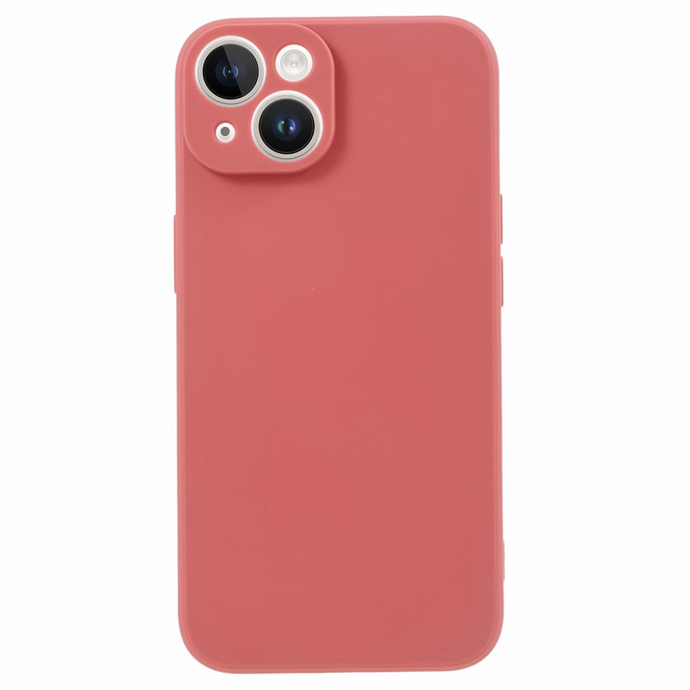 Bulk Purchasing For iPhone 15 Case Straight Edge Soft TPU Matte Phone Back Cover - Red