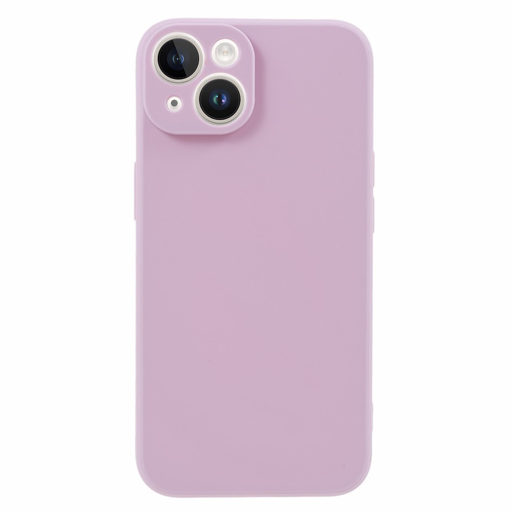 Bulk Purchasing For iPhone 15 Case Straight Edge Soft TPU Matte Phone Back Cover - Purple