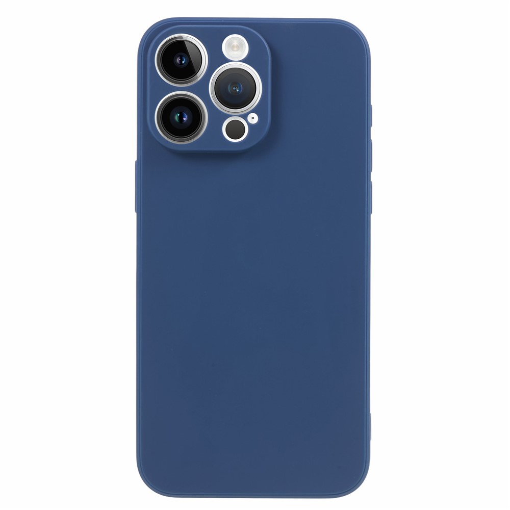 Bulk Purchasing For iPhone 14 Pro Max Case Straight Edge Soft TPU Matte Phone Back Cover - Sapphire