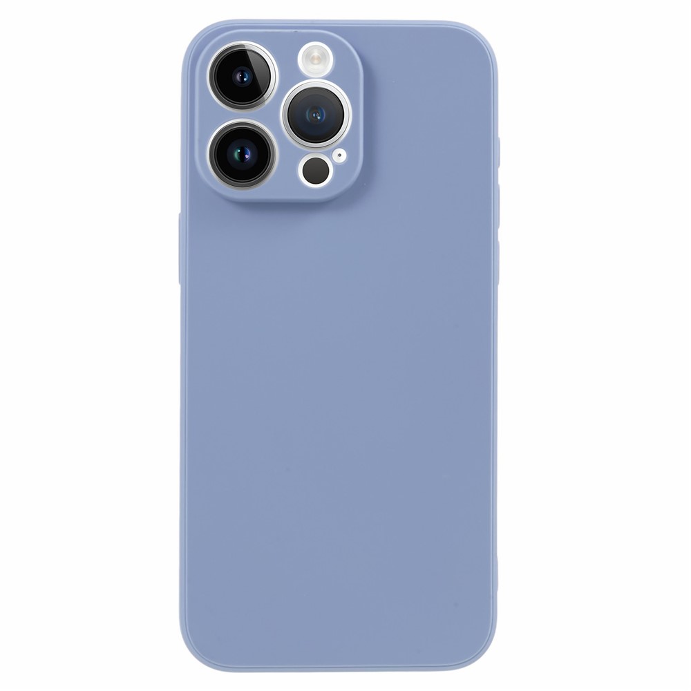 Bulk Purchasing For iPhone 14 Pro Max Case Straight Edge Soft TPU Matte Phone Back Cover - Lavender Grey