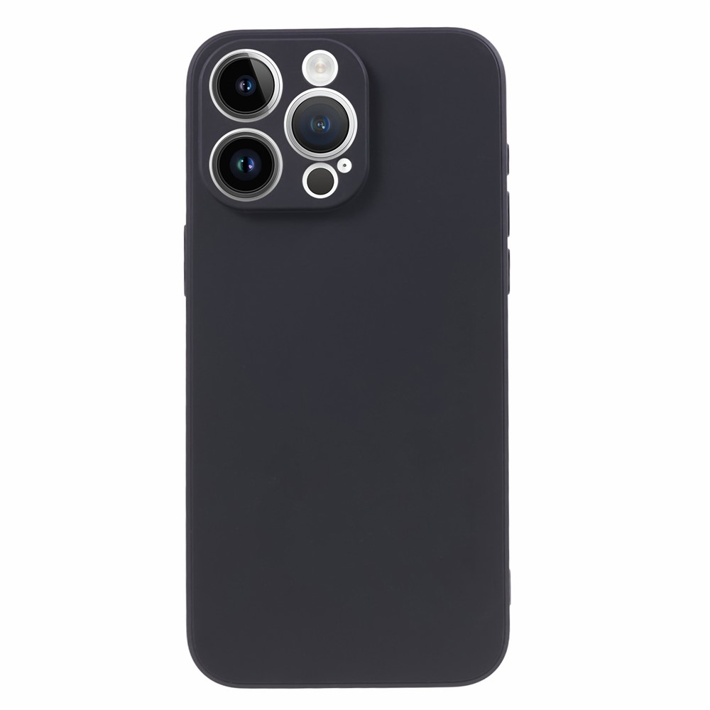 Bulk Purchasing For iPhone 14 Pro Max Case Straight Edge Soft TPU Matte Phone Back Cover - Black