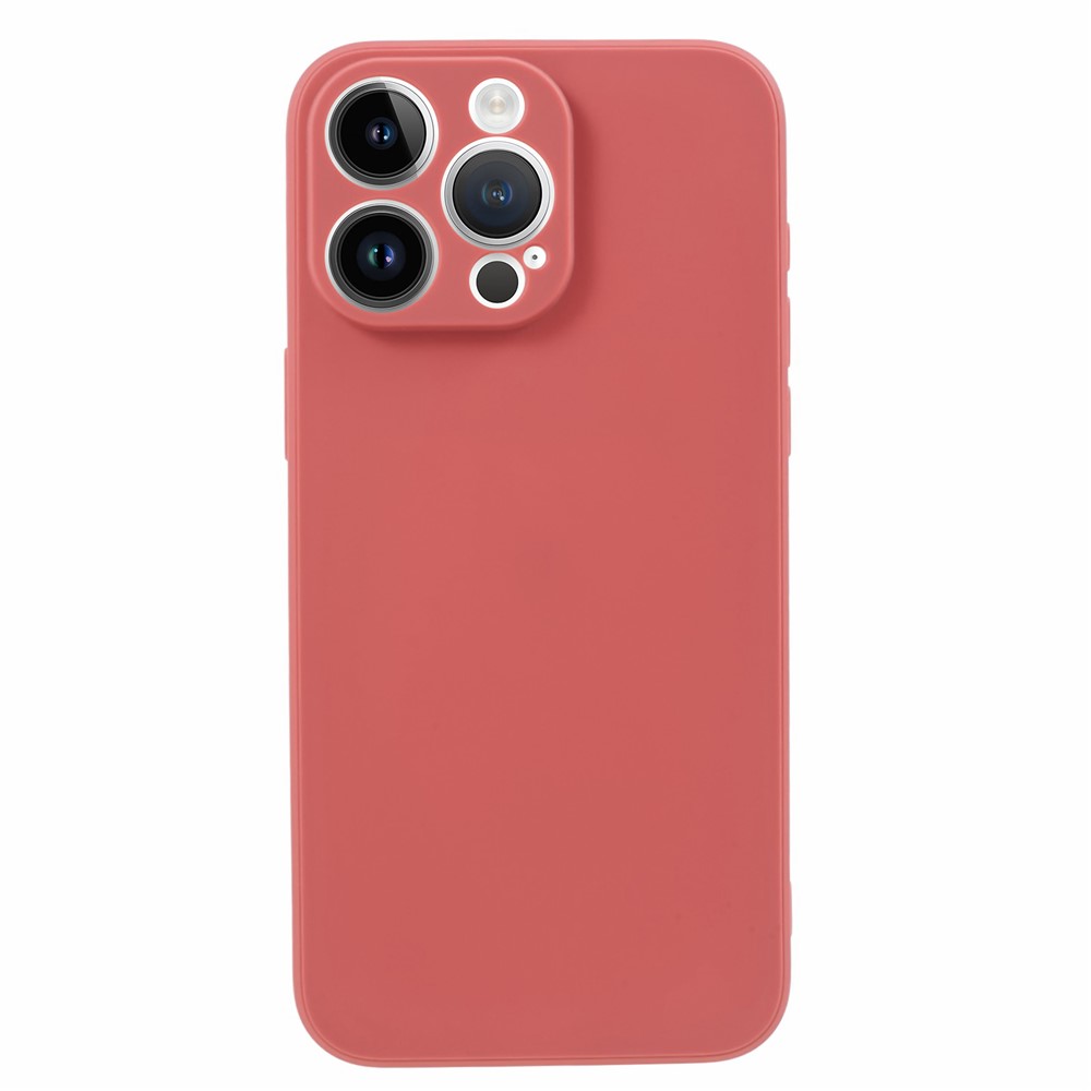 Bulk Purchasing For iPhone 14 Pro Case Straight Edge Soft TPU Matte Phone Back Cover - Red