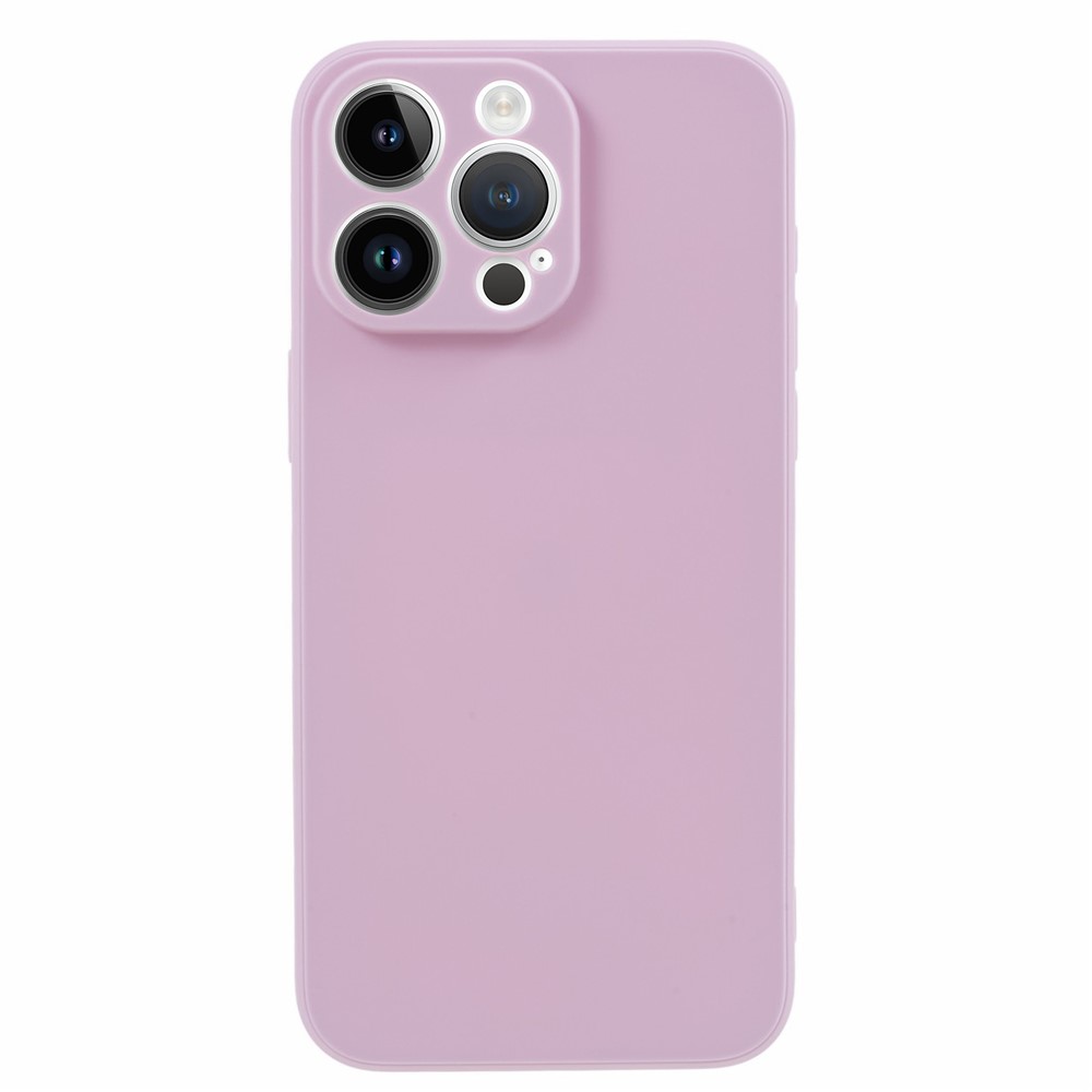 Bulk Purchasing For iPhone 14 Pro Case Straight Edge Soft TPU Matte Phone Back Cover - Purple