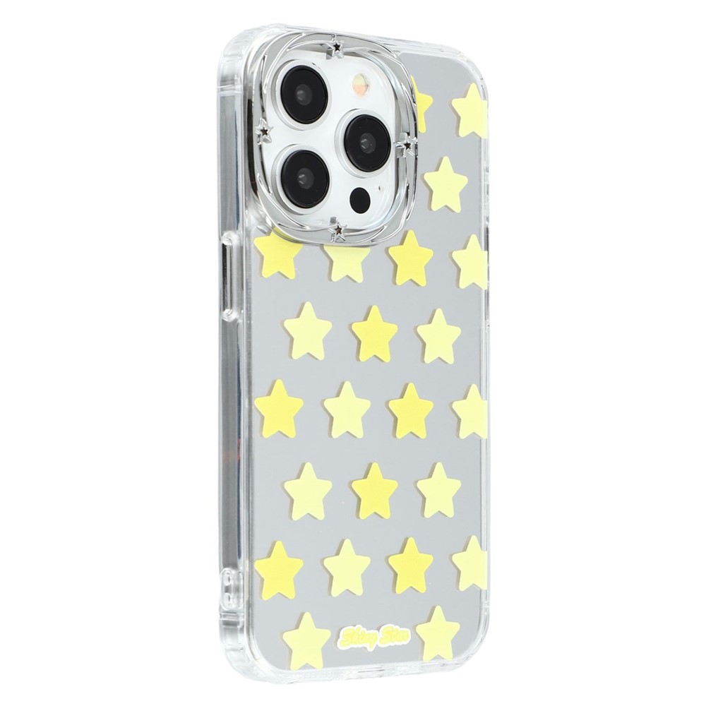 For iPhone 15 Pro Max Case Star Mirror Series TPU + Acrylic Phone Back Cover