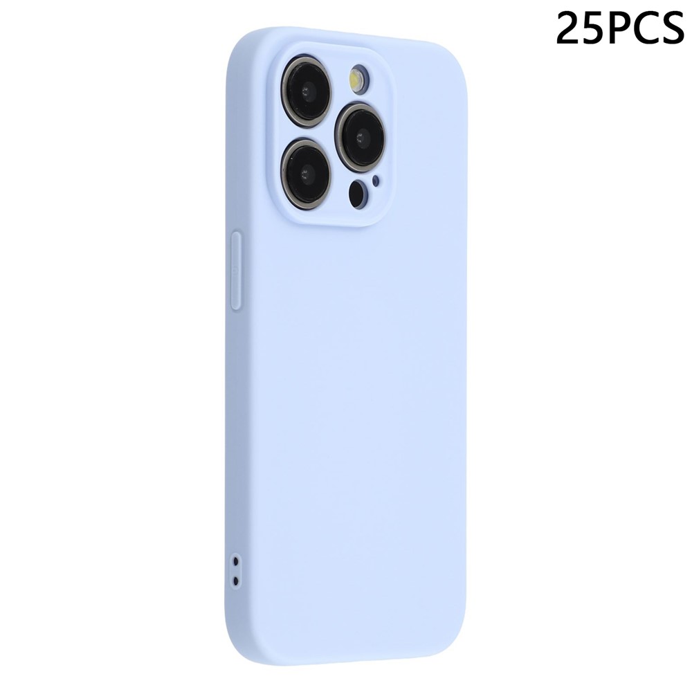 Bulk Purchasing 25Pcs For iPhone 15 Pro Max Case 1.2mm TPU Matte Phone Cover - Light Purple