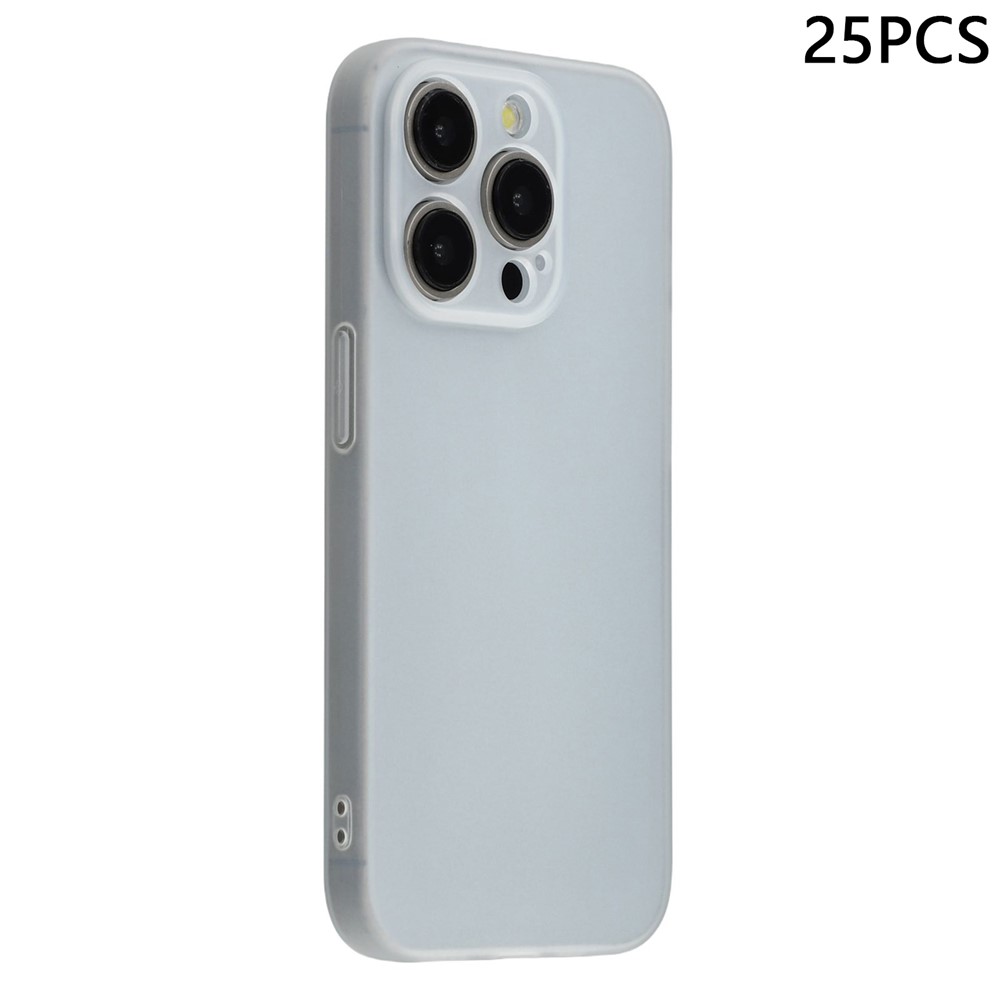 Bulk Purchasing 25Pcs For iPhone 14 Pro Max Case 1.2mm TPU Matte Phone Cover - Transparent White