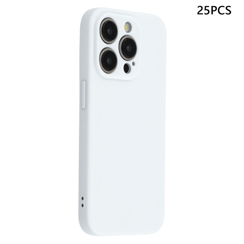 Bulk Purchasing 25Pcs For iPhone 14 Pro Max Case 1.2mm TPU Matte Phone Cover - White
