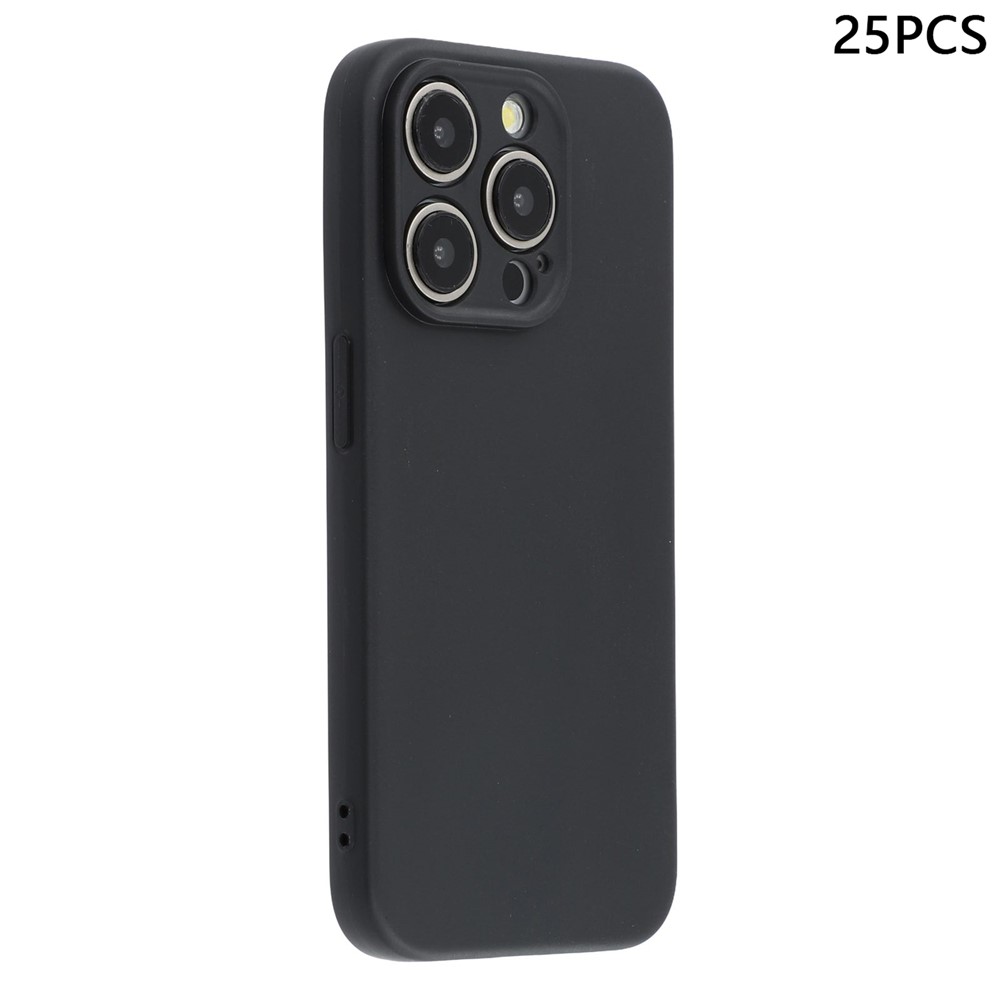 Bulk Purchasing 25Pcs For iPhone 13 Pro Max Case 1.2mm TPU Matte Phone Cover - Black