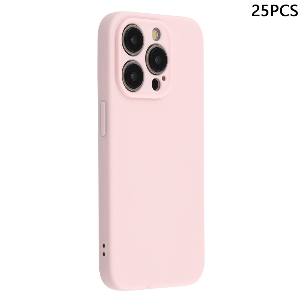 Bulk Purchasing 25Pcs For iPhone 13 Pro Max Case 1.2mm TPU Matte Phone Cover - Light Pink
