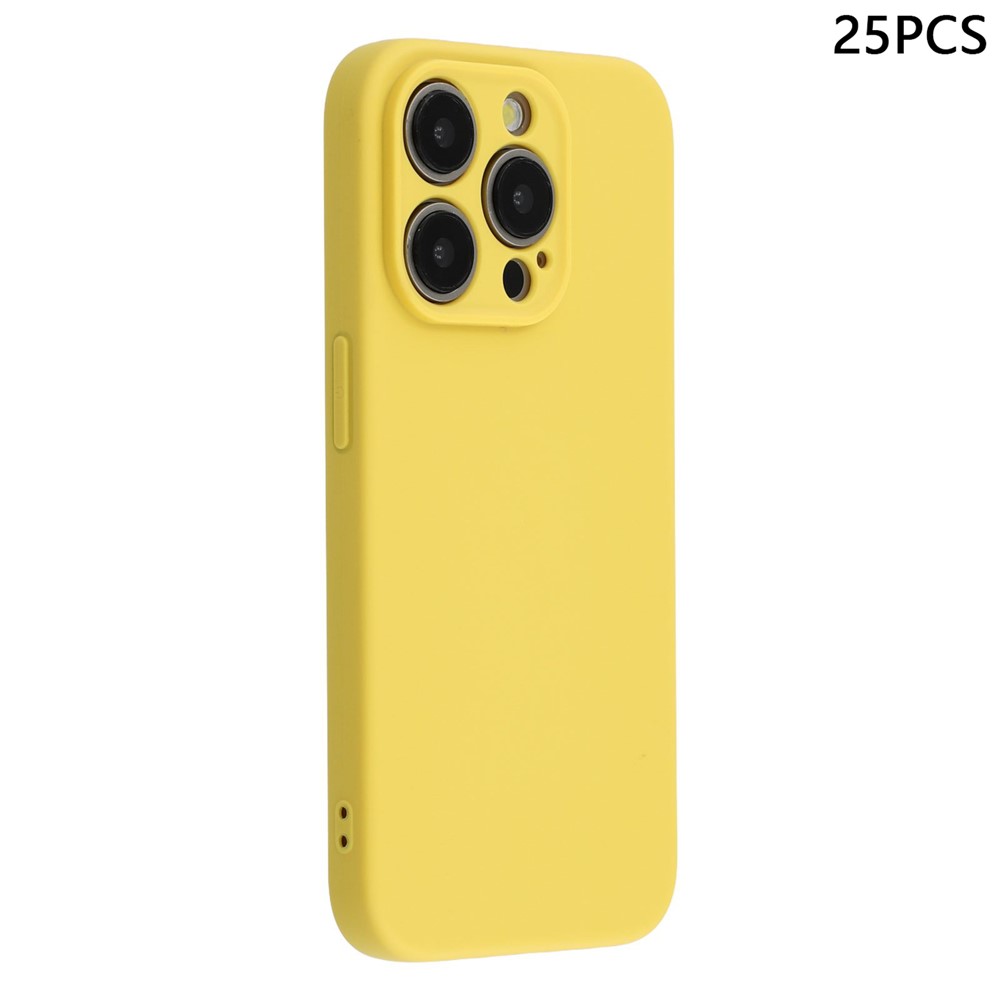 Bulk Purchasing 25Pcs For iPhone 12 Pro Case 1.2mm TPU Matte Phone Cover - Yellow
