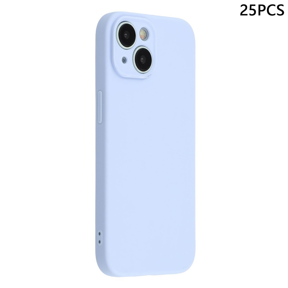 Bulk Purchasing 25Pcs For iPhone 15 Plus Case 1.2mm TPU Matte Phone Cover - Light Purple