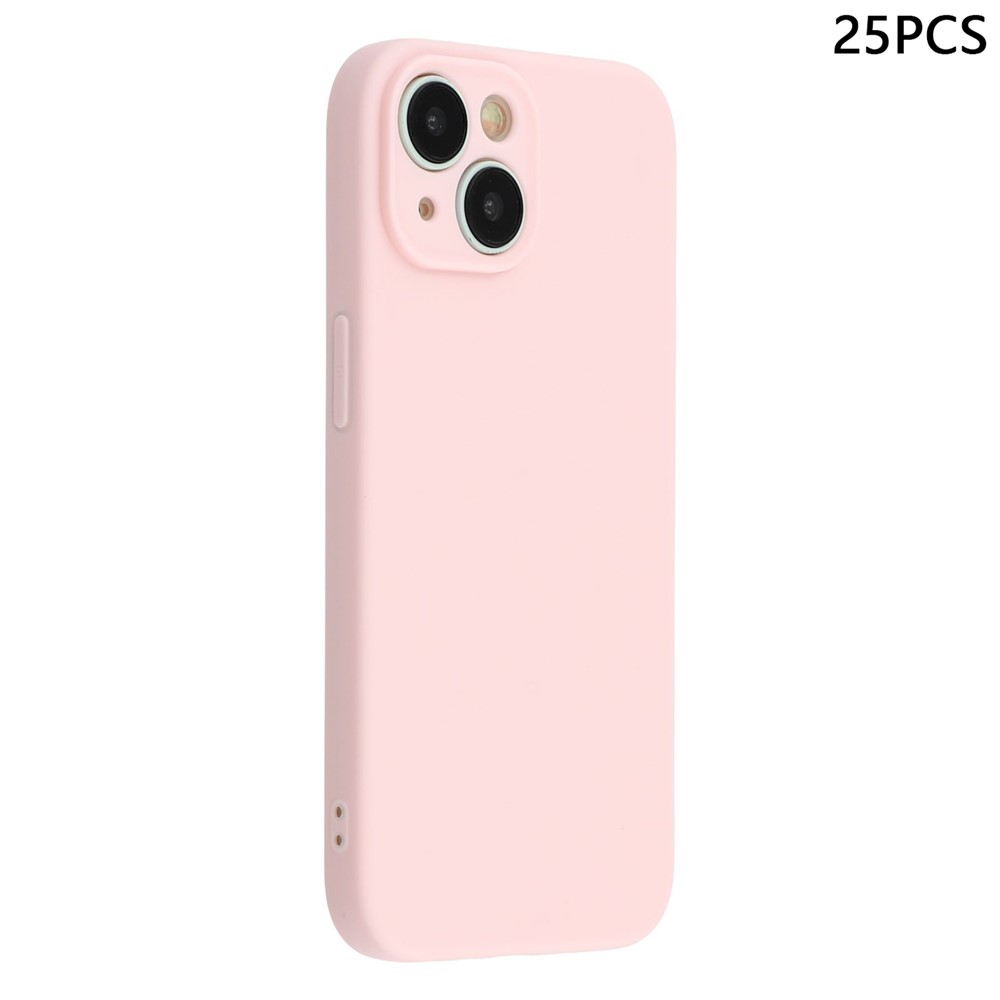 Bulk Purchasing 25Pcs For iPhone 15 Plus Case 1.2mm TPU Matte Phone Cover - Light Pink