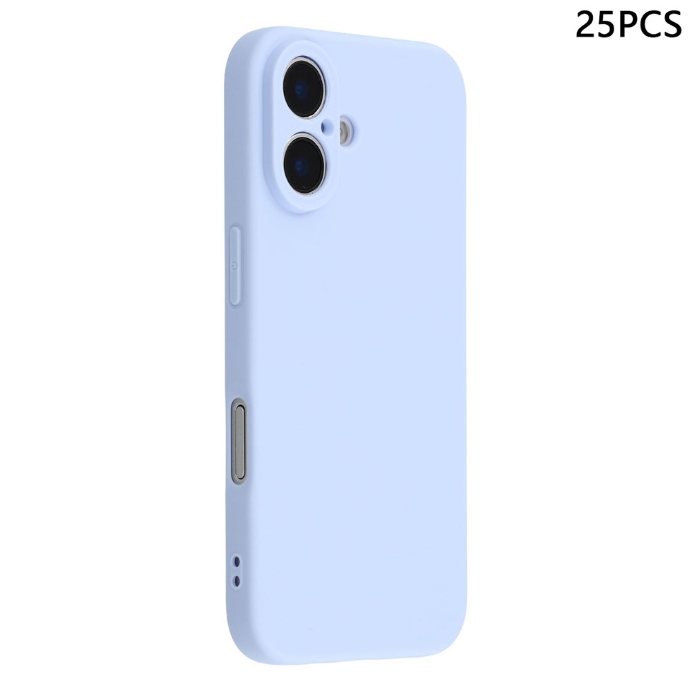 Bulk Purchasing 25Pcs For iPhone 16 Plus Case 1.2mm TPU Matte Phone Cover - Light Purple