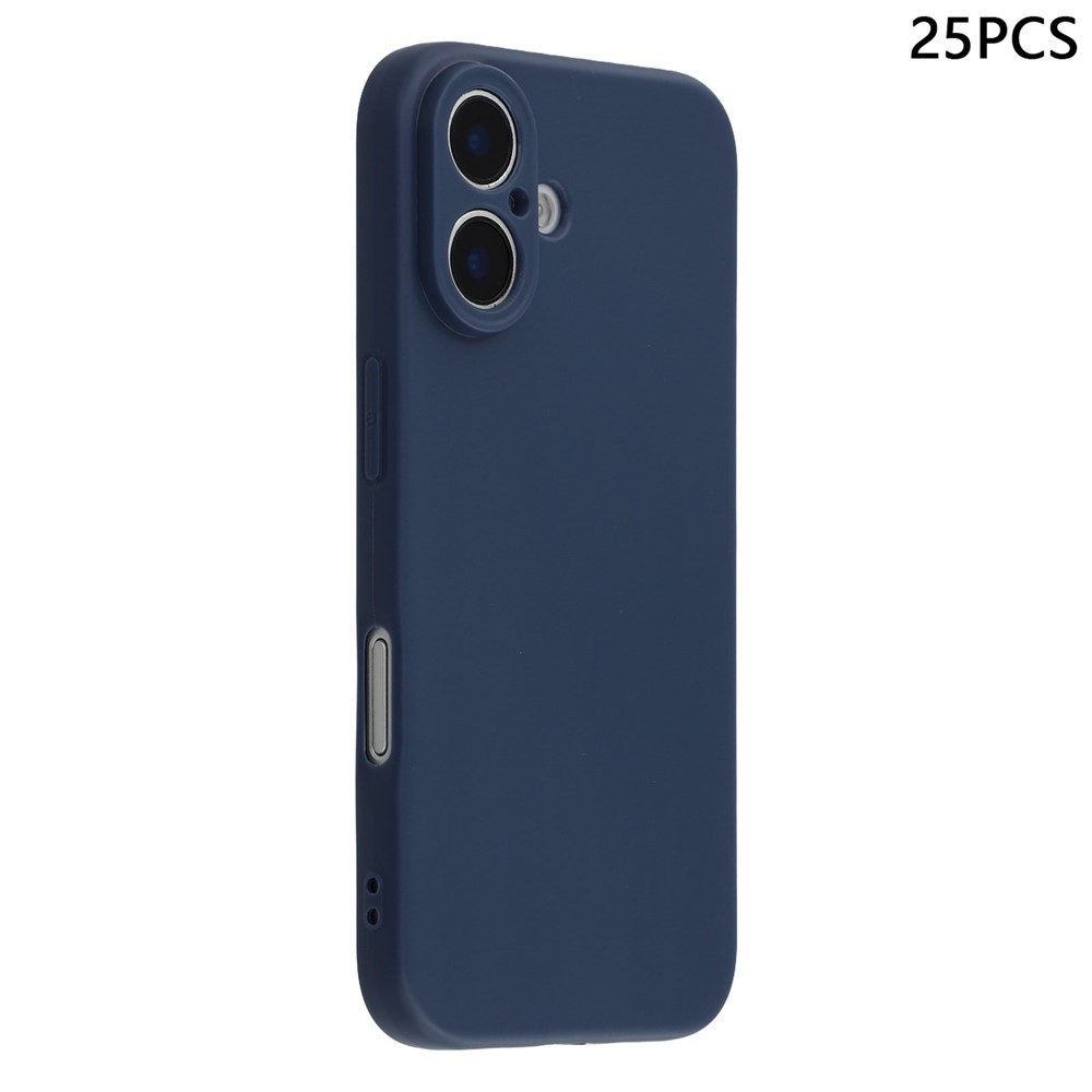 Bulk Purchasing 25Pcs For iPhone 16 Plus Case 1.2mm TPU Matte Phone Cover - Sapphire