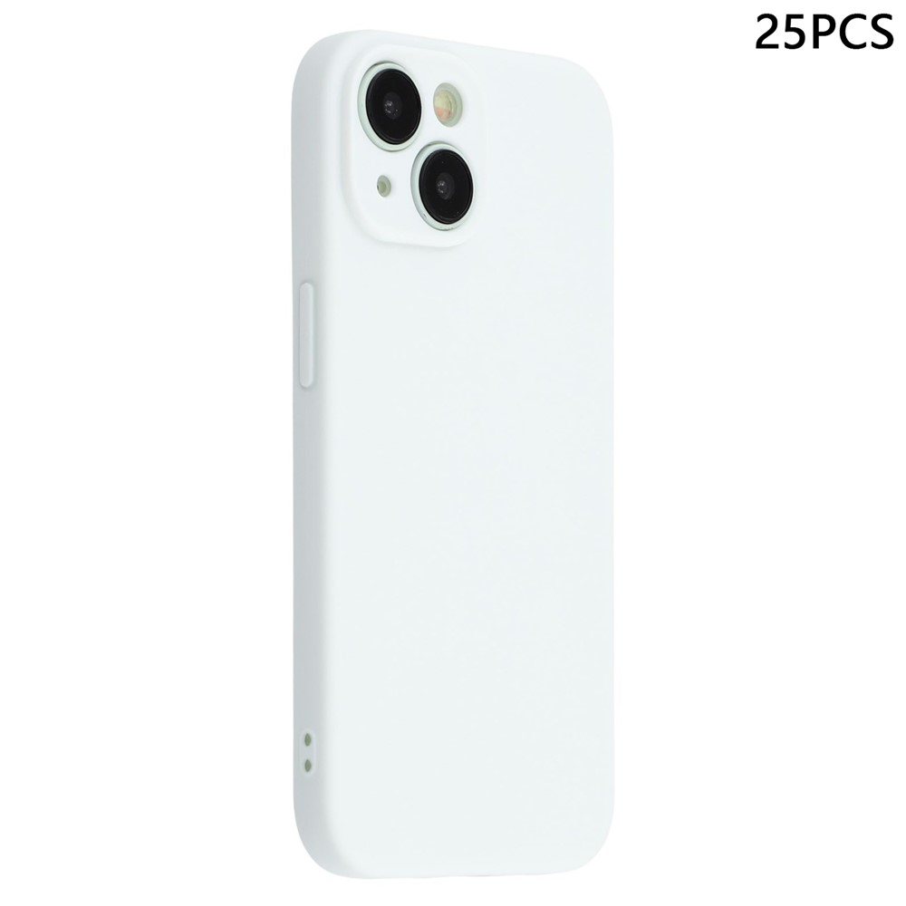 Bulk Purchasing 25Pcs For iPhone 14 Case 1.2mm TPU Matte Phone Cover - White