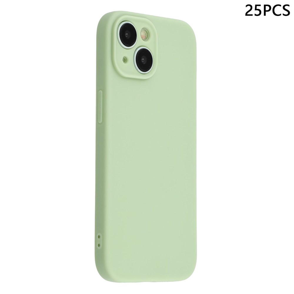 Bulk Purchasing 25Pcs For iPhone 14 Plus Case 1.2mm TPU Matte Phone Cover - Matcha Green