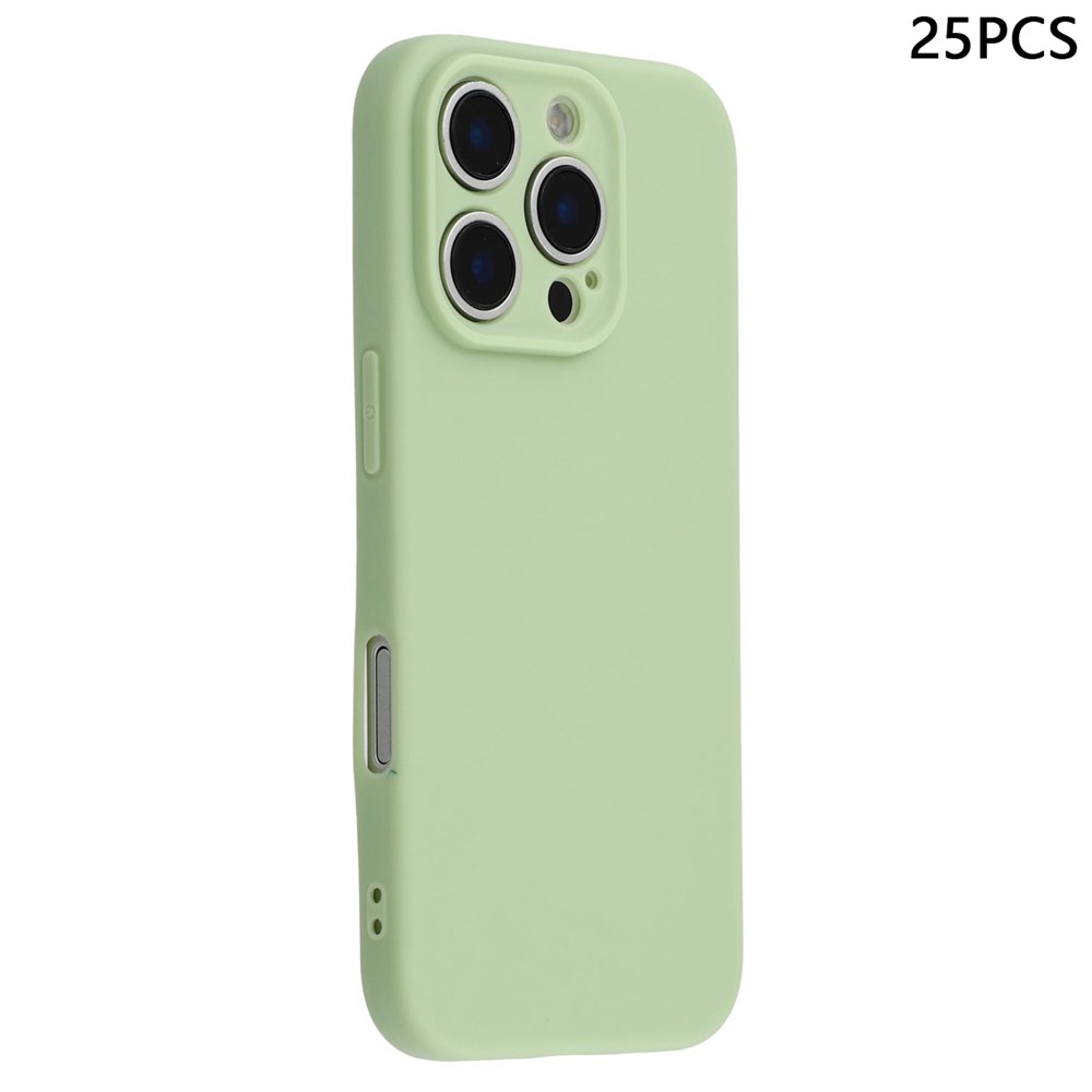 Bulk Purchasing 25Pcs For iPhone 16 Pro Max Case 1.2mm TPU Matte Phone Cover - Matcha Green