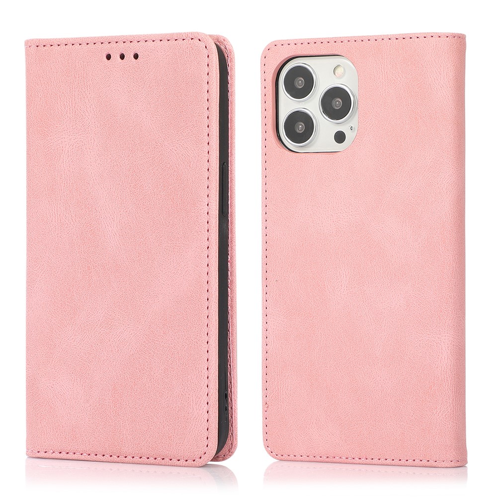 For iPhone 16 Pro Max Case Wallet Magnetic Closing Leather Flip Phone Cover - Rose Gold