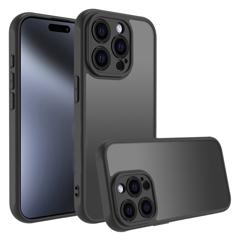 For iPhone 15 Pro Case Skin Touch Matte PC + TPU Shockproof Phone Back Cover