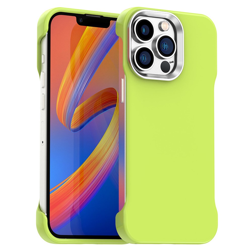For iPhone 13 Pro Max Magnetic Case Frameless Ultra Thin TPU + PET Phone Cover Reinforced Corners - Green