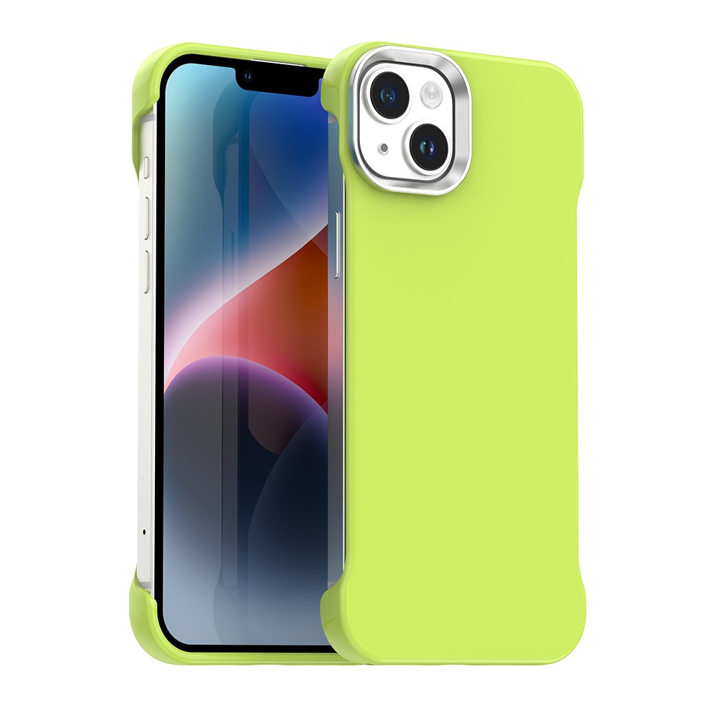For iPhone 14 / 13 Magnetic Case Frameless Ultra Thin TPU + PET Phone Cover Reinforced Corners - Green