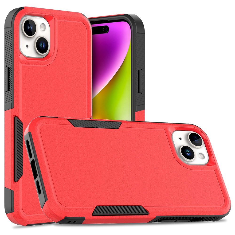 Bulk Purchasing For iPhone 13 Case 2 in 1 PC + TPU Shockproof Phone Cover - Red