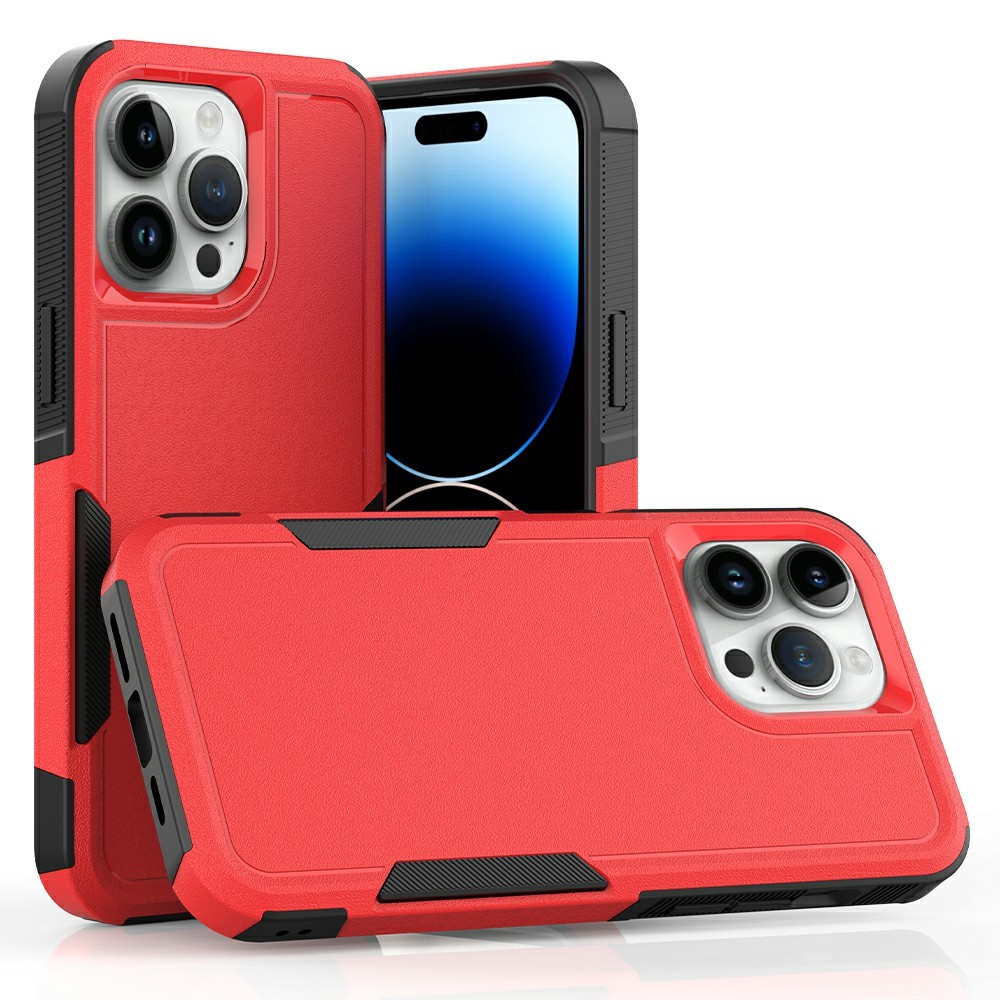 Bulk Purchasing For iPhone 14 Pro Case 2 in 1 PC + TPU Shockproof Phone Cover - Red