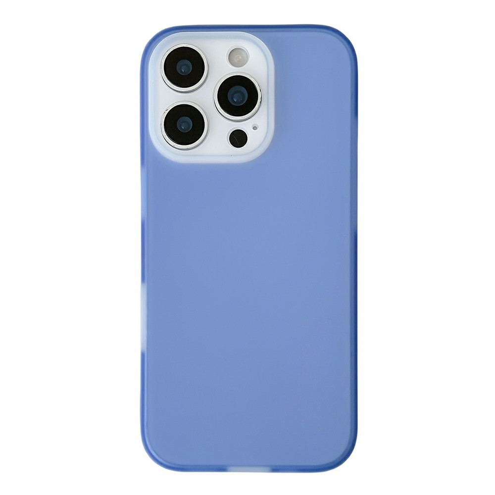 For iPhone 16 Pro Max Case Slim Silicone Phone Back Cover Anti-Fingerprint - Blue