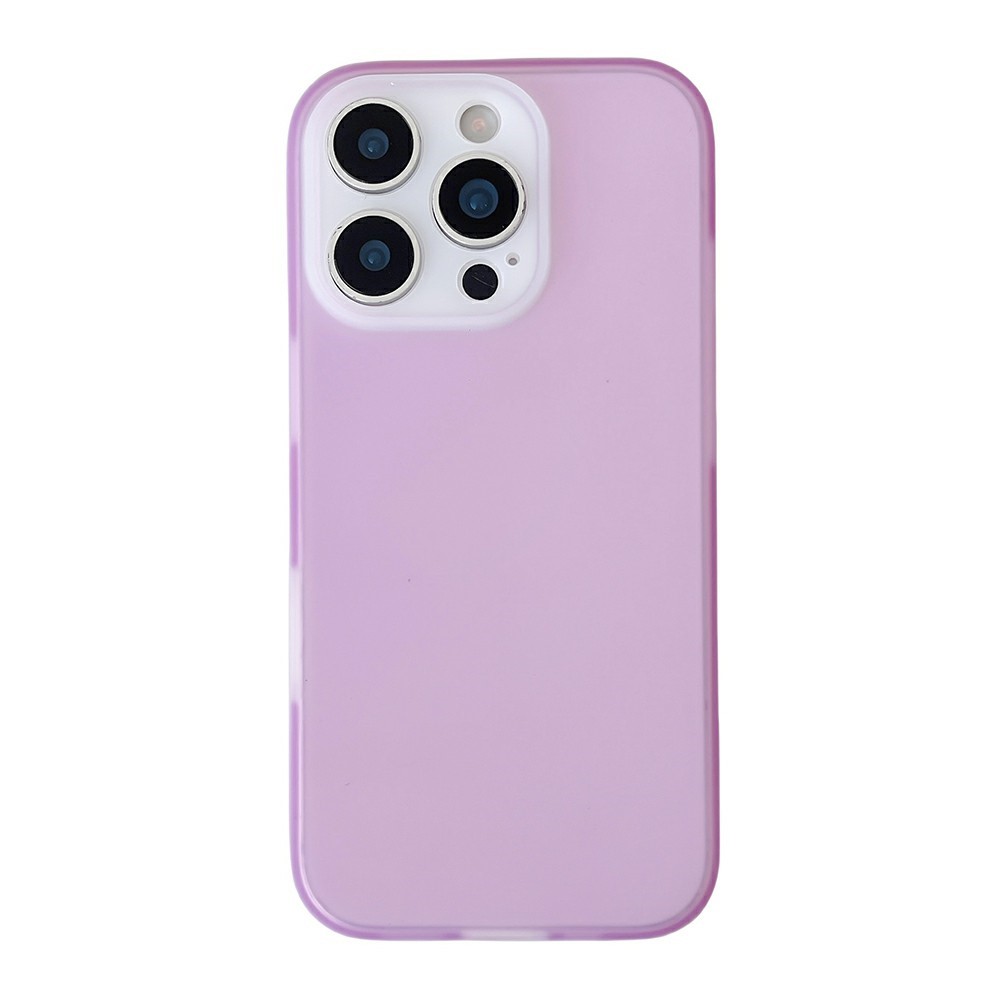 For iPhone 16 Pro Max Case Slim Silicone Phone Back Cover Anti-Fingerprint - Purple