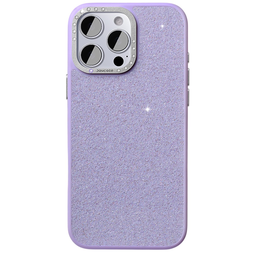 JAUCASE For iPhone 16 Pro Max Case Compatible with MagSafe Textured PU + TPU + PC Phone Back Cover - Purple