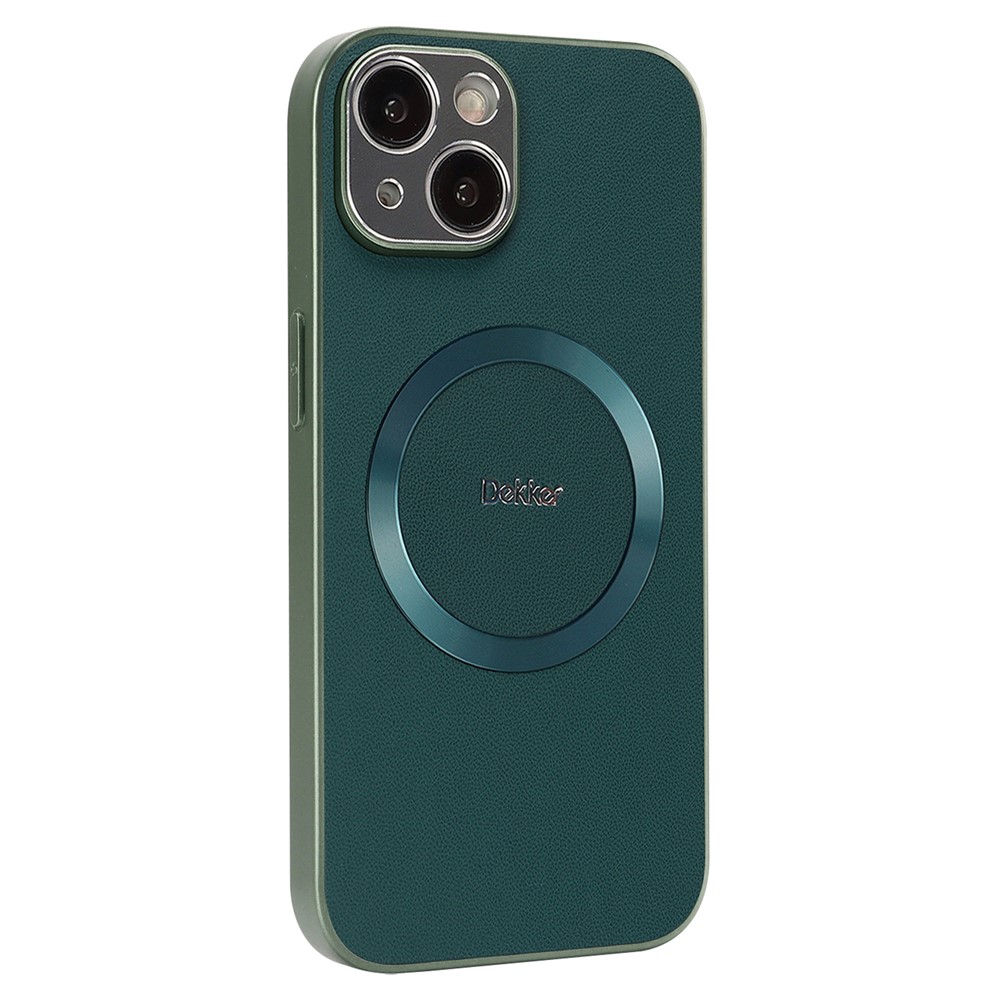 DEKKER For iPhone 15 Case Compatible with MagSafe PU + TPU Phone Back Cover - Blue