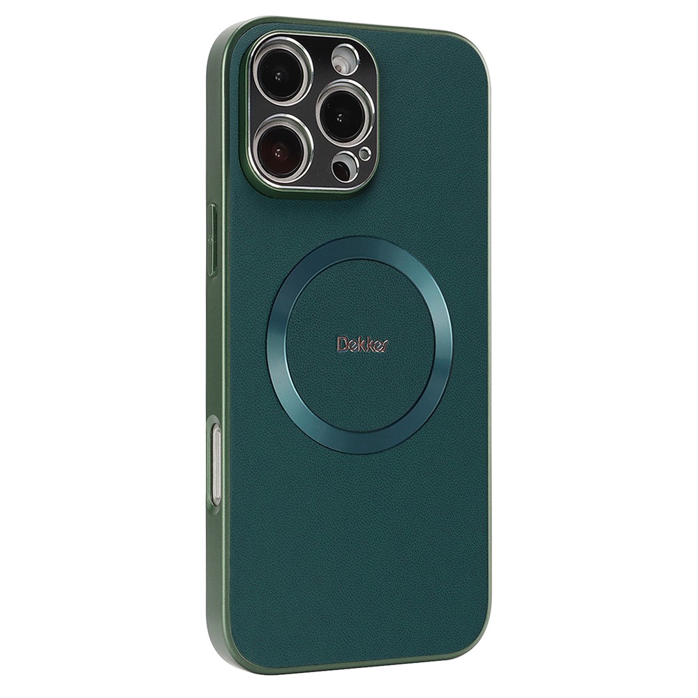 DEKKER For iPhone 16 Pro Max Case Compatible with MagSafe PU + TPU Phone Back Cover - Blue