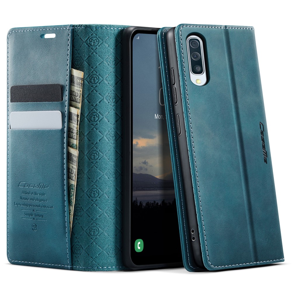 CASEME For Samsung Galaxy A50s / Galaxy A30s / Galaxy A50 Case  033 Series RFID Blocking Wallet Stand Calf Texture Leather Phone Cover - Green