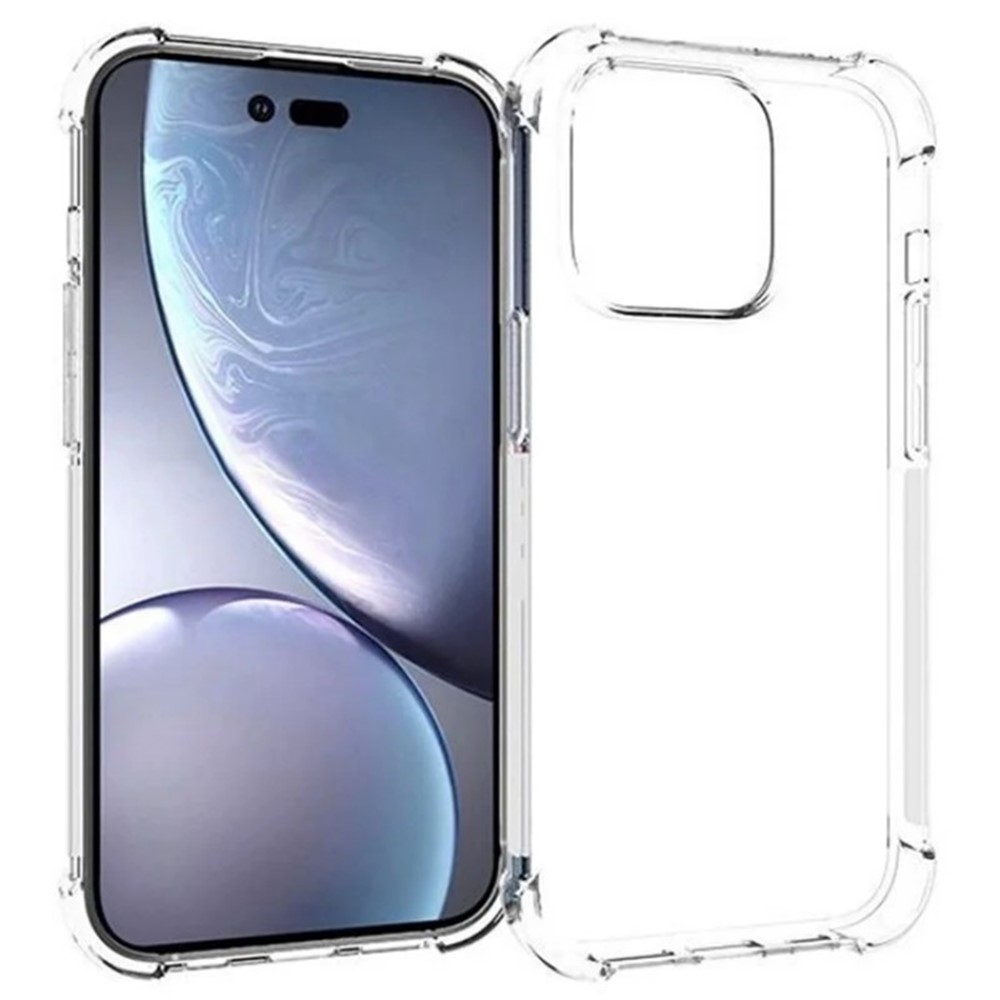 For iPhone 13 Pro 6.1 inch Back Cover WANLONFENG TM Series 2.0mm Clear TPU Phone Case (Big Lens Hole) - Transparent
