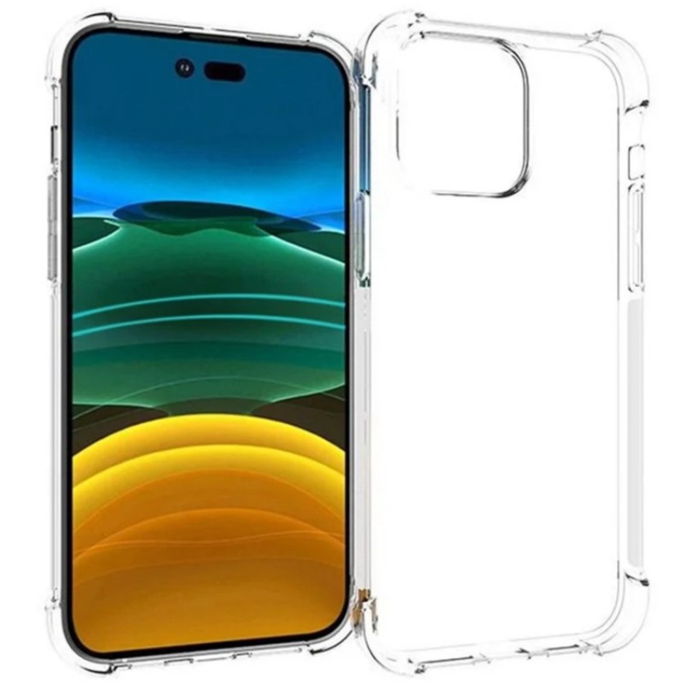 For iPhone 13 Pro Max 6.7 inch Back Cover WANLONFENG TM Series 2.0mm Clear TPU Phone Case (Big Lens Hole) - Transparent