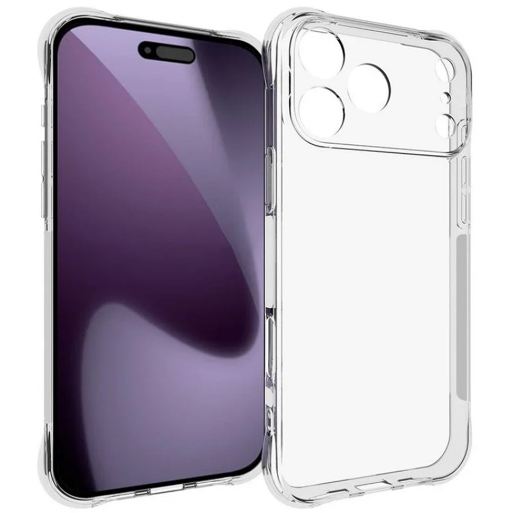 For iPhone 17 Pro Max Clear TPU Case WANLONFENG TM Series 2.0mm Phone Back Cover - Transparent