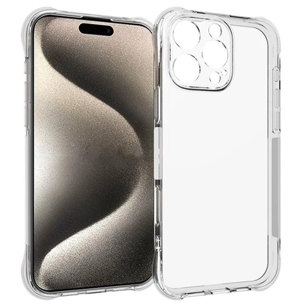 For iPhone 16 Pro Max Clear TPU Case WANLONFENG TM Series 2.0mm Phone Back Cover - Transparent