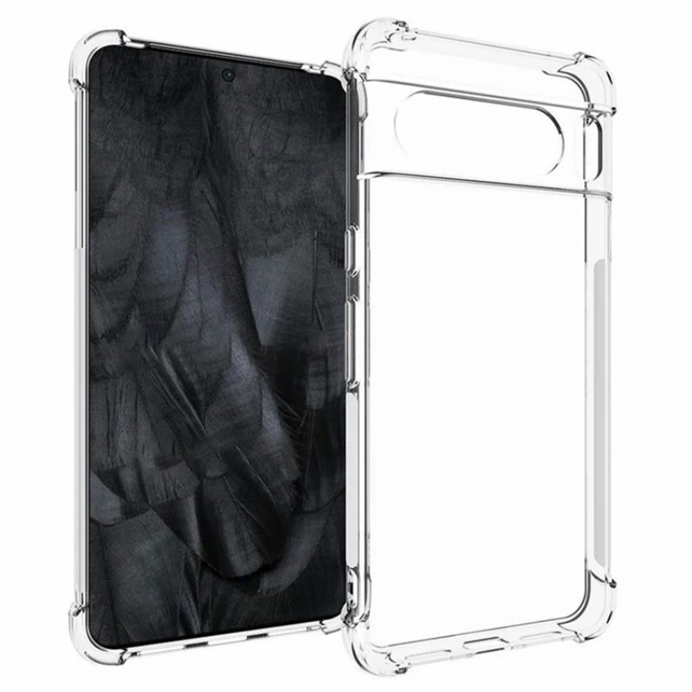 For Google Pixel 8 Pro Clear TPU Case WANLONFENG TM Series 2.0mm Phone Back Cover - Transparent