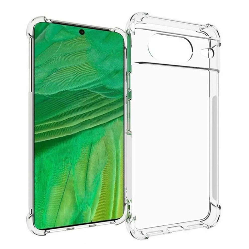 For Google Pixel 8 Clear TPU Case WANLONFENG TM Series 2.0mm Phone Back Cover - Transparent