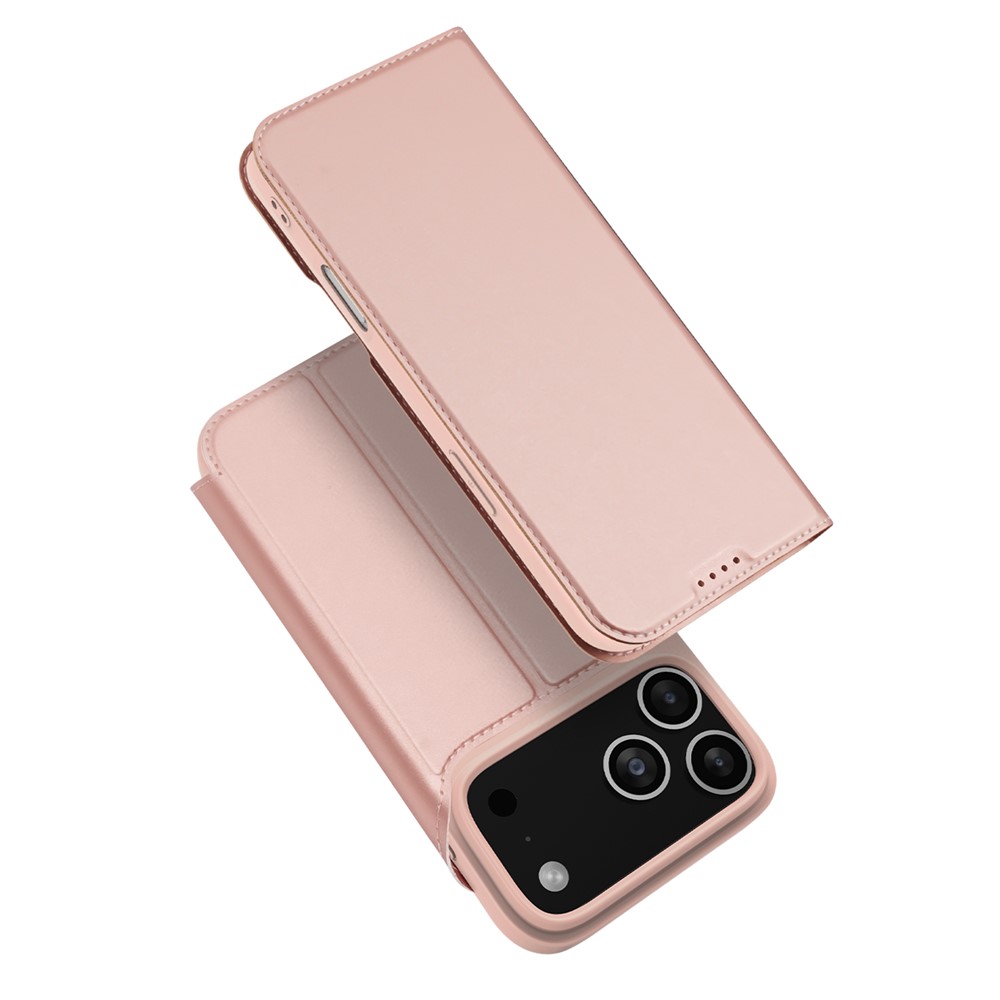For iPhone 17 Pro Max Case DUX DUCIS Skin Pro Series Leather Cover Card Holder - Pink