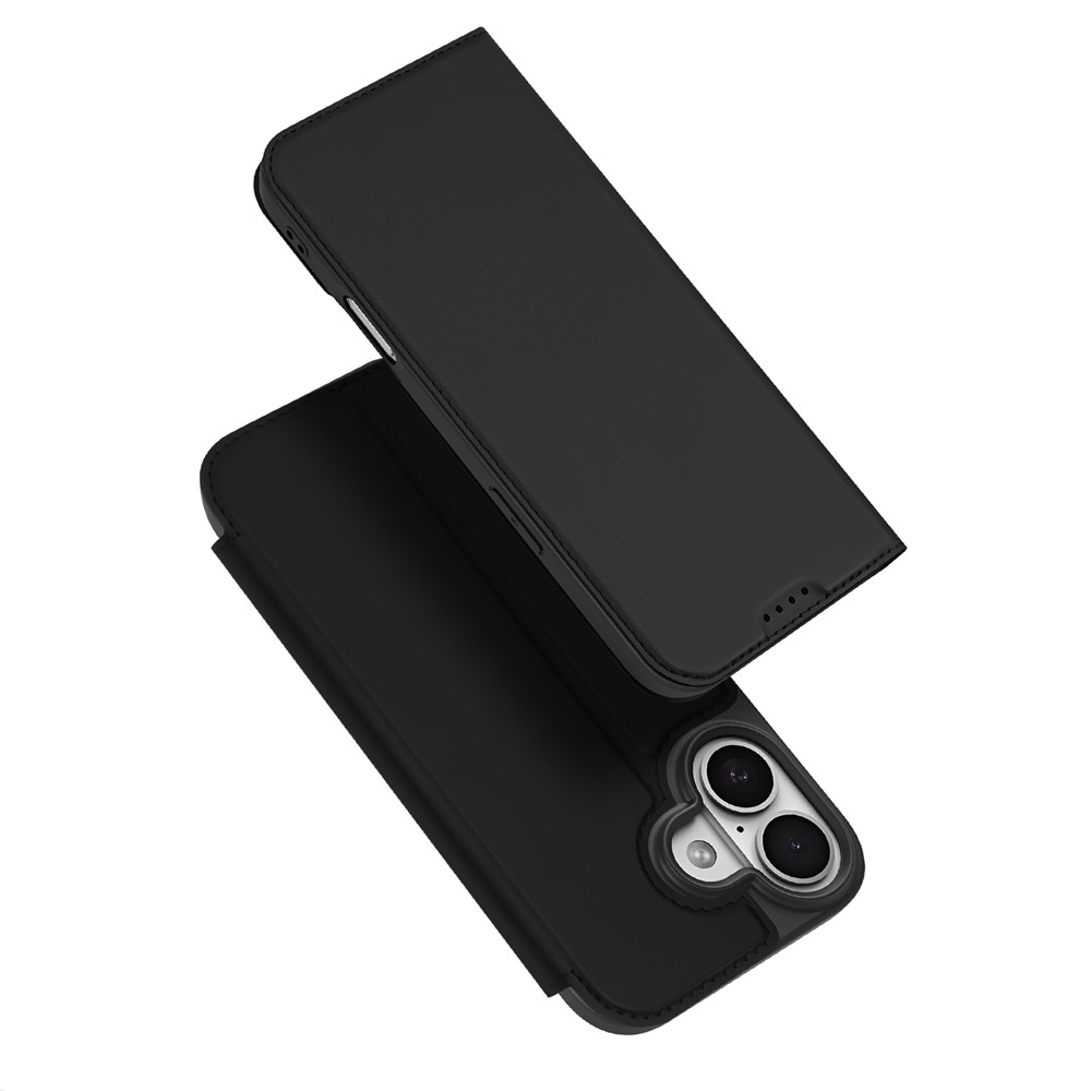 For iPhone 17 Case DUX DUCIS Skin Pro Series Leather Cover Card Holder - Black