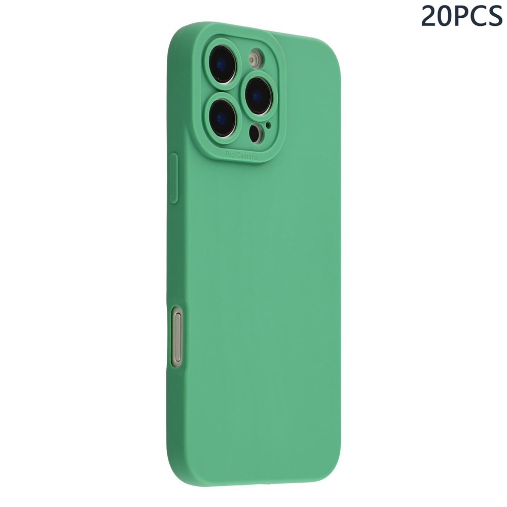 Bulk Purchasing 20Pcs For iPhone 16 Pro Max Case Precise Cutouts 1.3mm TPU Matte Phone Cover - Green