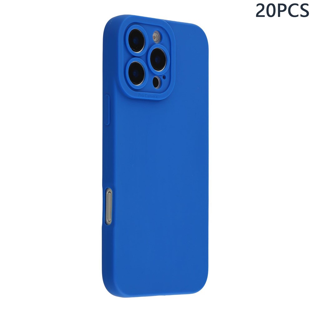 Bulk Purchasing 20Pcs For iPhone 16 Pro Max Case Precise Cutouts 1.3mm TPU Matte Phone Cover - Sapphire