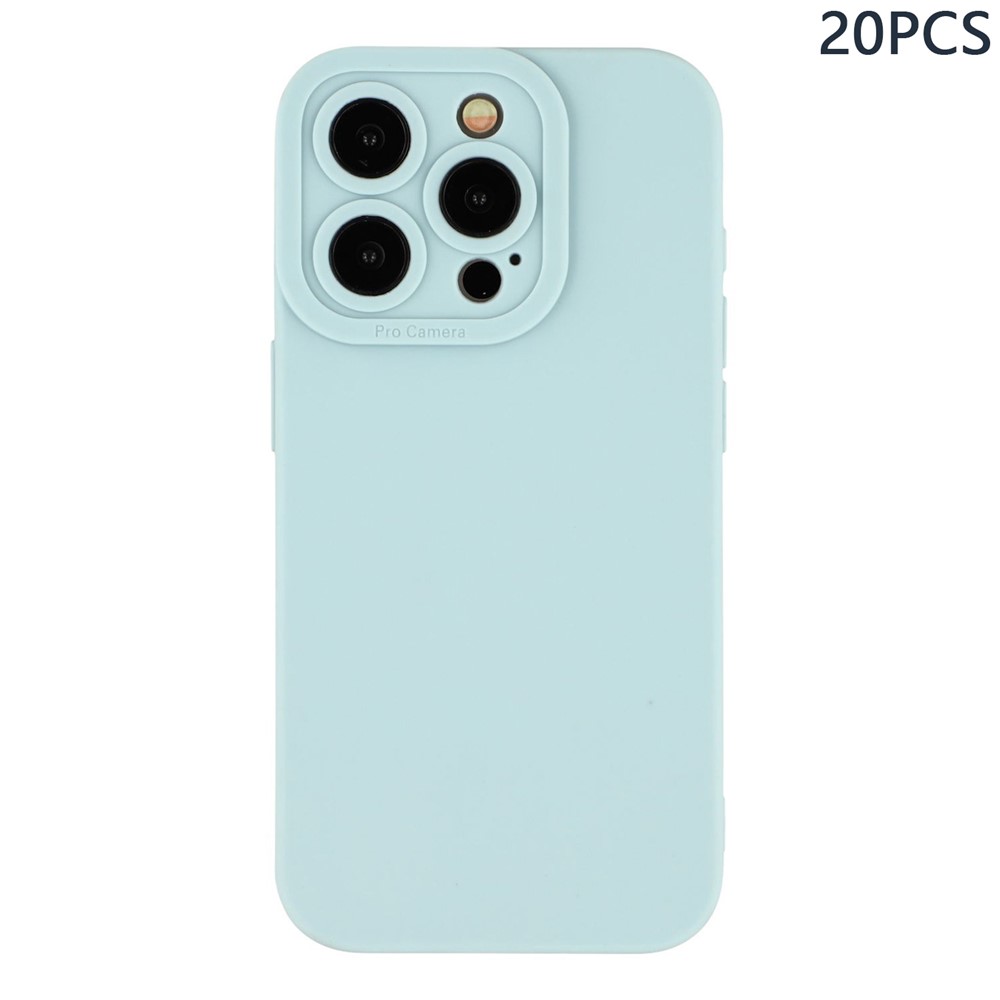 Bulk Purchasing 20Pcs For iPhone 15 Pro Max Case Precise Cutouts 1.3mm TPU Matte Phone Cover - Blue