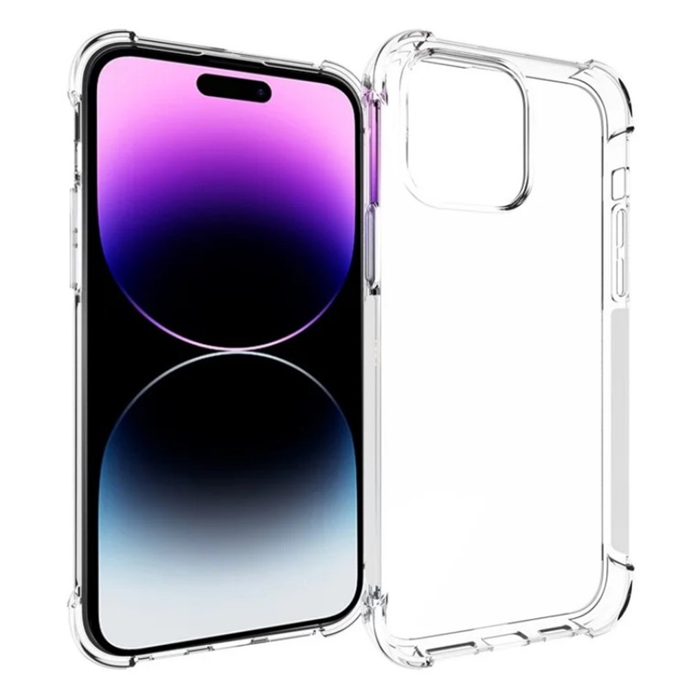 For iPhone 15 Pro Max Back Cover WANLONFENG TM Series 2.0mm Clear TPU Phone Case (Big Lens Hole) - Transparent