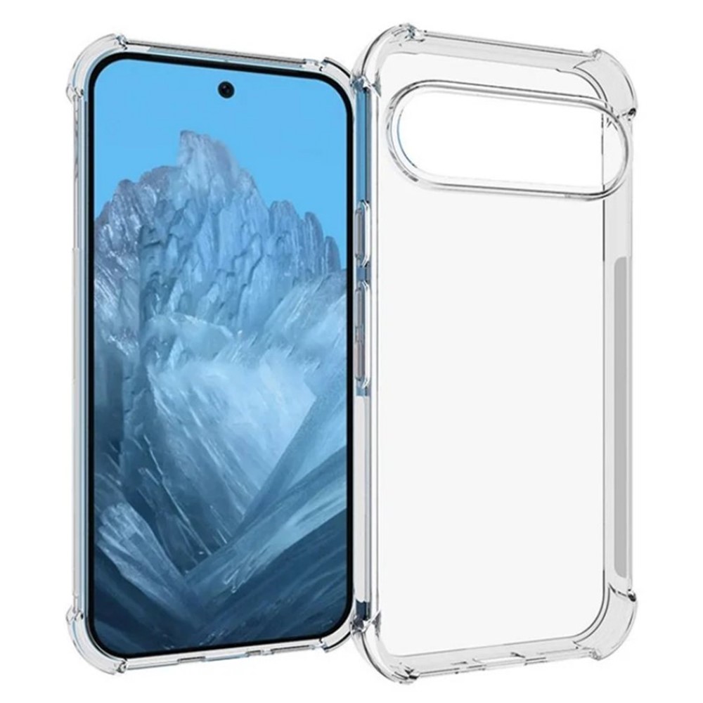 For Google Pixel 9 Back Cover WANLONFENG TM Series 2.0mm Clear TPU Phone Case (Big Lens Hole) - Transparent