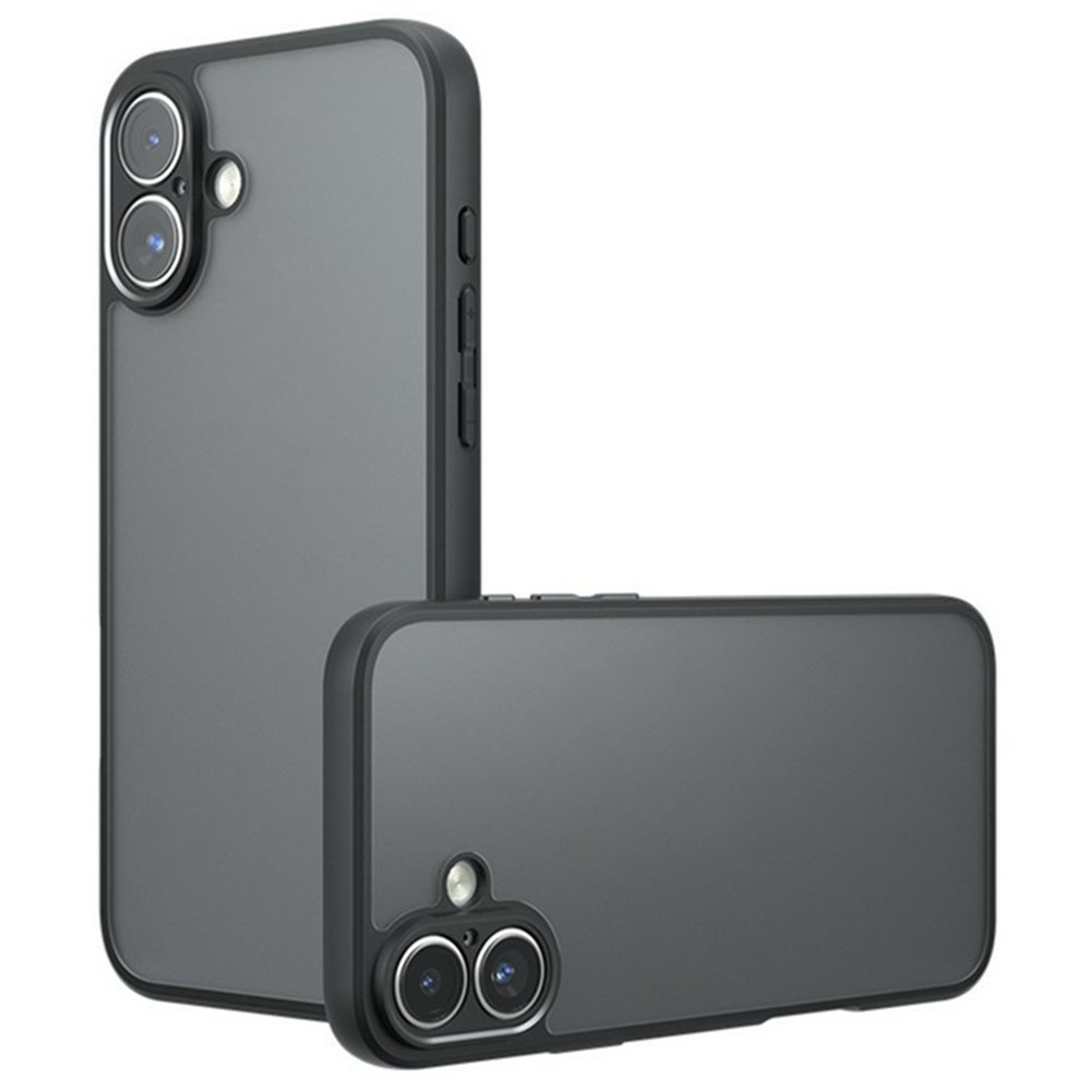 Bulk Purchasing For iPhone 16 Plus Case Skin-Touch TPU + PC Matte Phone Shell, Transparent Black