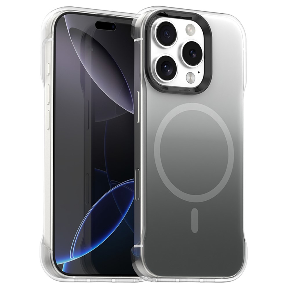 For iPhone 16 Pro Max Case Compatible with MagSafe Frameless TPU PC Phone Back Cover - Black